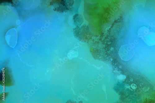 Colorful hand painted ink background. Abstract delicate texture. Contemporary wallpaper.