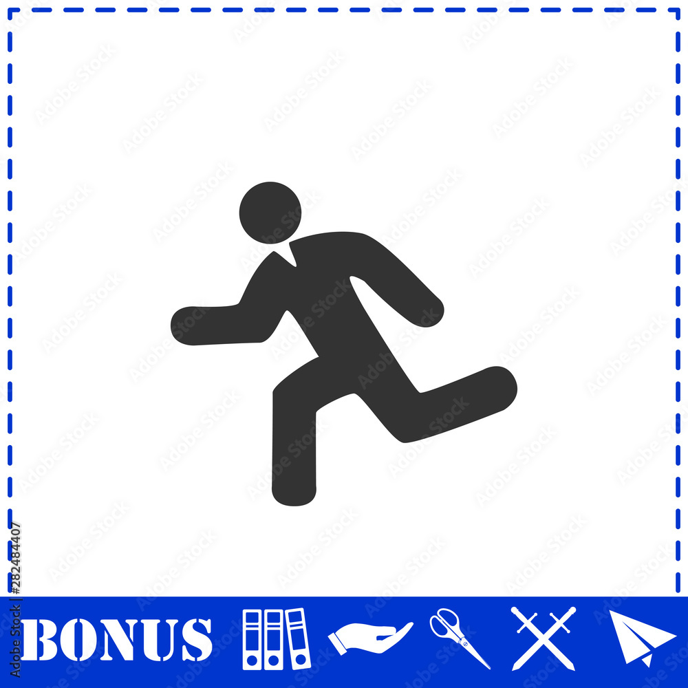 Run icon flat