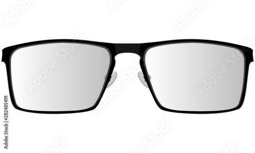 Classic glasses in a metal frame with optical lenses - dioptries