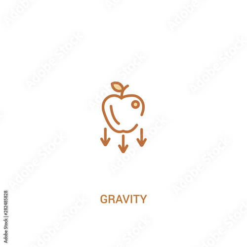 Tablou canvas gravity concept 2 colored icon