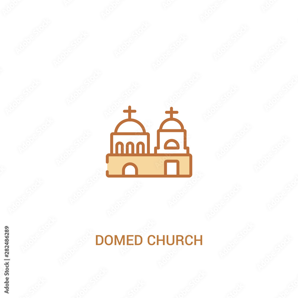 domed church concept 2 colored icon. simple line element illustration. outline brown domed church symbol. can be used for web and mobile ui/ux. domed church concept 2 colored icon. simple line element illustration. outline brown domed church symbol. can be used for web and mobile ui/ux.