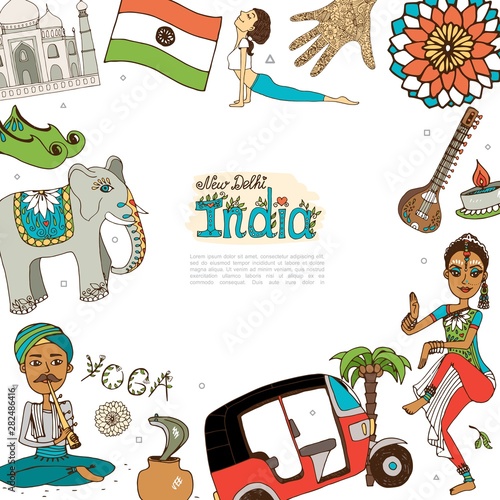 Flat Travel To India Template