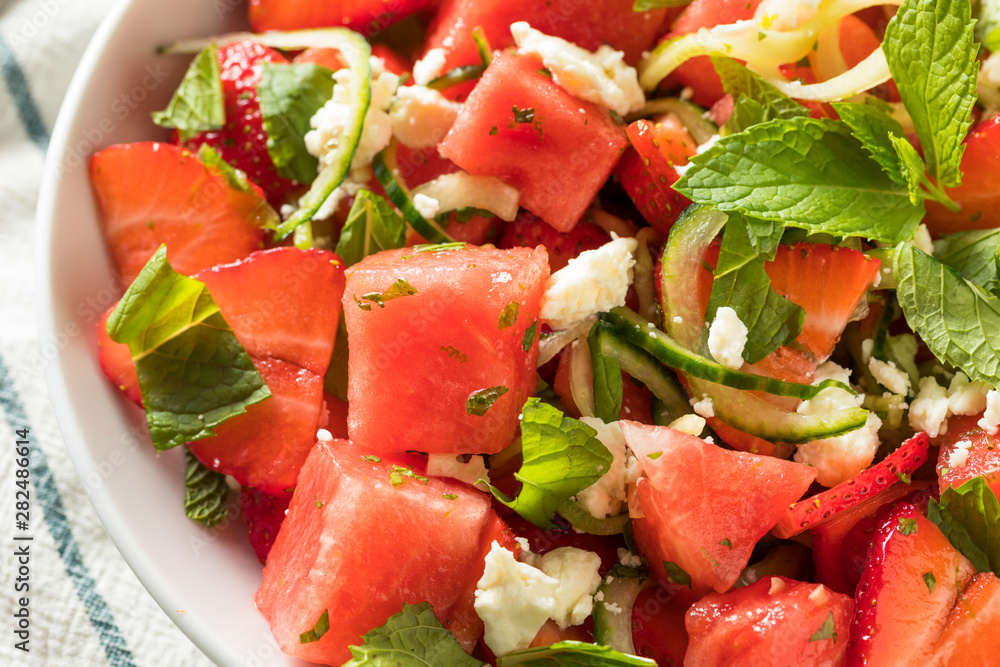 Homemade Raw Feta Watermelon Salad Homemade Raw Feta Watermelon Salad
