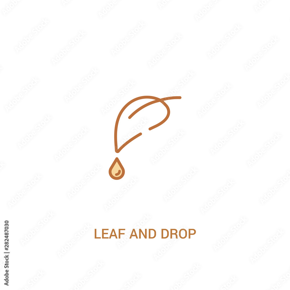 leaf and drop concept 2 colored icon. simple line element illustration. outline brown leaf and drop symbol. can be used for web and mobile ui/ux. leaf and drop concept 2 colored icon. simple line element illustration. outline brown leaf and drop symbol. can be used for web and mobile ui/ux.