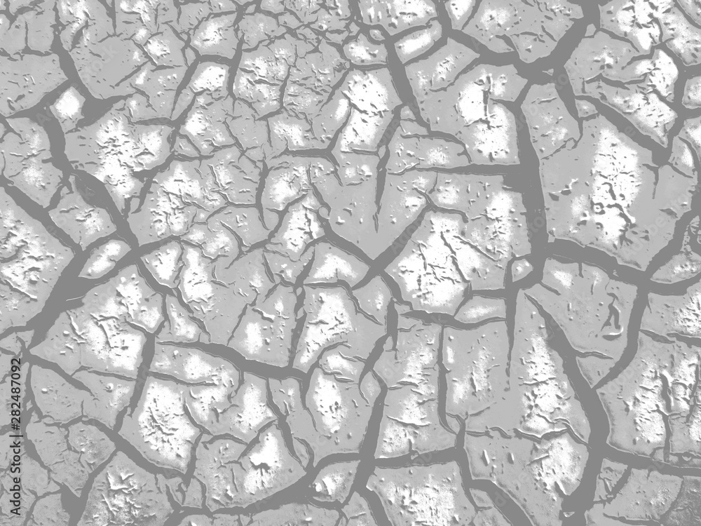 Obraz premium Abstract white background. Gray-white geometric pattern. Cracked paint