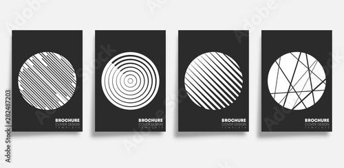 Background with abstract geometric shapes set. Design for flyer, poster, brochure cover, typography or other printing products