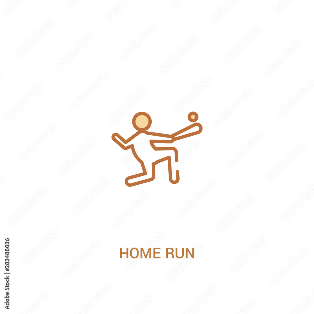 home run concept 2 colored icon. simple line element illustration. outline brown home run symbol. can be used for web and mobile ui/ux. home run concept 2 colored icon. simple line element illustration. outline brown home run symbol. can be used for web and mobile ui/ux.