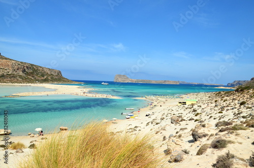 Exotic Balos beach on Crete island in Greece