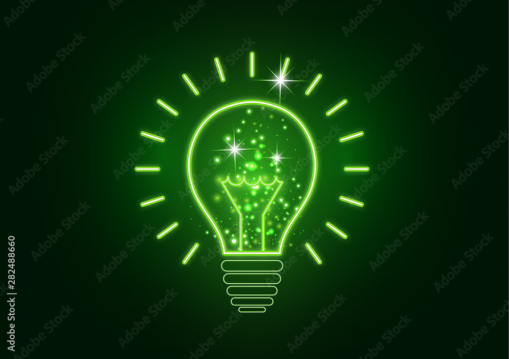 Science is the study of molecules, atoms, neurons. Icon idea, solution, discovery in the form of a glowing light bulb. Science is the study of molecules, atoms, neurons. Icon idea, solution, discovery in the form of a glowing light bulb.