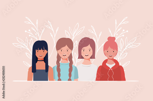 young and beautiful girls group characters