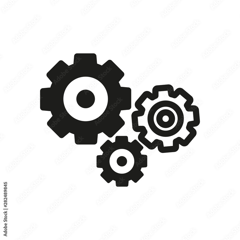 The settings icon. Vector illustration The settings icon. Vector illustration