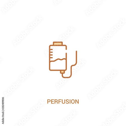 perfusion concept 2 colored icon. simple line element illustration. outline brown perfusion symbol. can be used for web and mobile ui/ux.