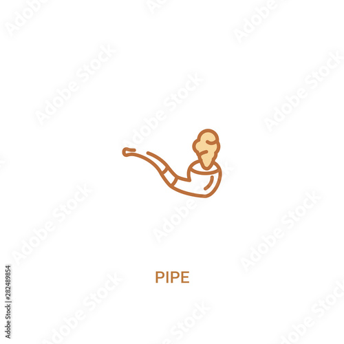 pipe concept 2 colored icon. simple line element illustration. outline brown pipe symbol. can be used for web and mobile ui/ux.
