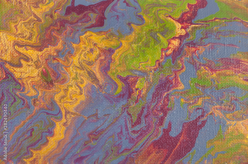yelow and gray picture in fluid acrylic technique yelow and gray picture in fluid acrylic technique