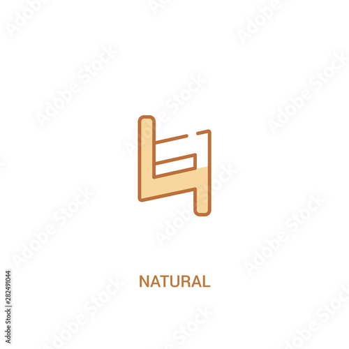 natural concept 2 colored icon. simple line element illustration. outline brown natural symbol. can be used for web and mobile ui/ux.