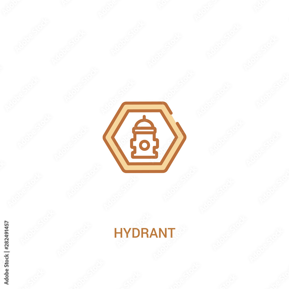 hydrant concept 2 colored icon. simple line element illustration. outline brown hydrant symbol. can be used for web and mobile ui/ux. hydrant concept 2 colored icon. simple line element illustration. outline brown hydrant symbol. can be used for web and mobile ui/ux.