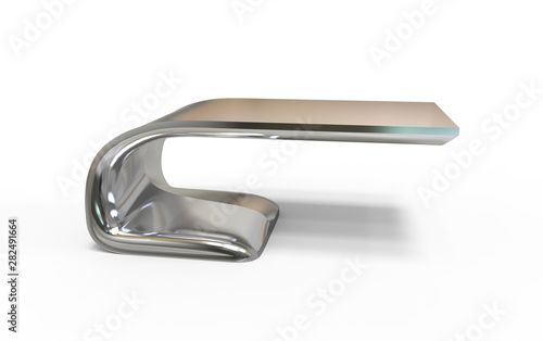 3D illustration of modern office table 