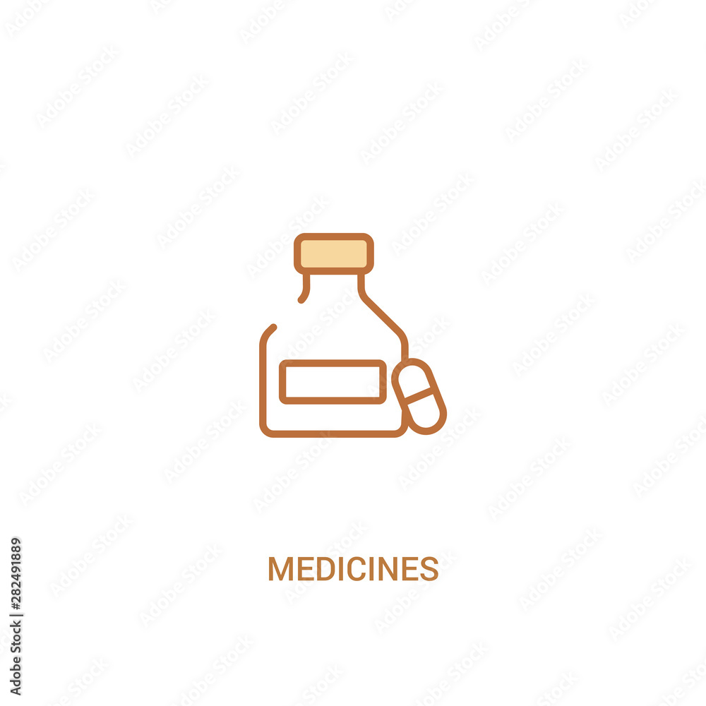 medicines concept 2 colored icon. simple line element illustration. outline brown medicines symbol. can be used for web and mobile ui/ux. medicines concept 2 colored icon. simple line element illustration. outline brown medicines symbol. can be used for web and mobile ui/ux.