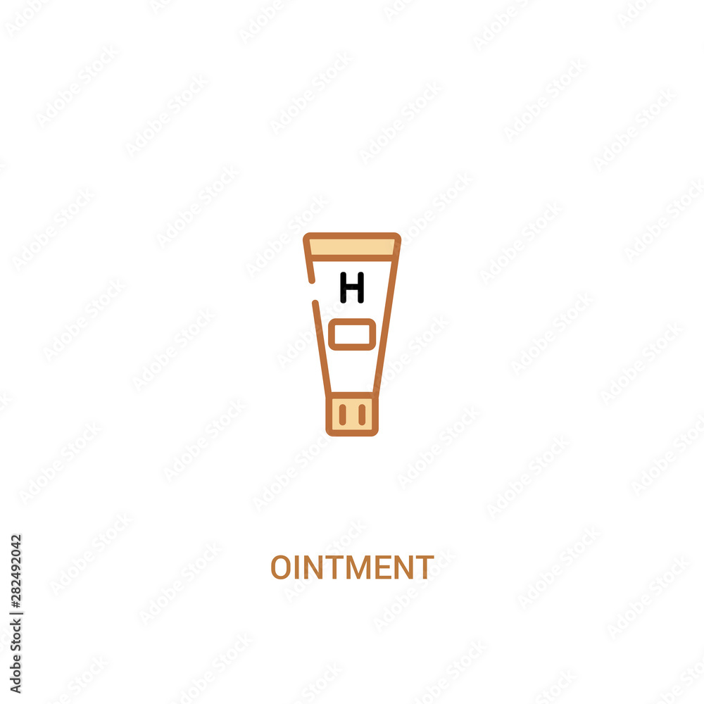 ointment concept 2 colored icon. simple line element illustration. outline brown ointment symbol. can be used for web and mobile ui/ux. ointment concept 2 colored icon. simple line element illustration. outline brown ointment symbol. can be used for web and mobile ui/ux.