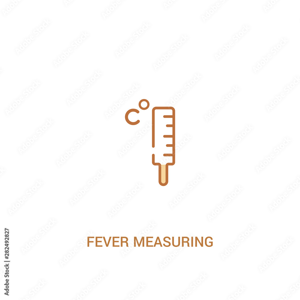 fever measuring concept 2 colored icon. simple line element illustration. outline brown fever measuring symbol. can be used for web and mobile ui/ux. fever measuring concept 2 colored icon. simple line element illustration. outline brown fever measuring symbol. can be used for web and mobile ui/ux.