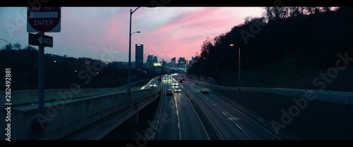 Pittsburgh Highway Sunset - Anamorphic