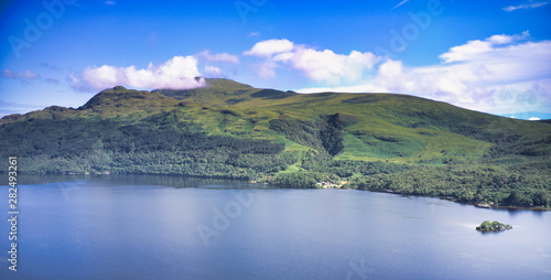 Aerial views of Loch Lomond 