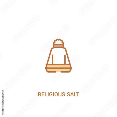 religious salt concept 2 colored icon. simple line element illustration. outline brown religious salt symbol. can be used for web and mobile ui/ux.