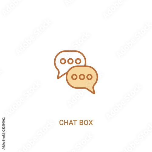 chat box concept 2 colored icon. simple line element illustration. outline brown chat box symbol. can be used for web and mobile ui/ux.