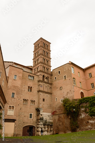 Beautiful view in the ancient center of Rome