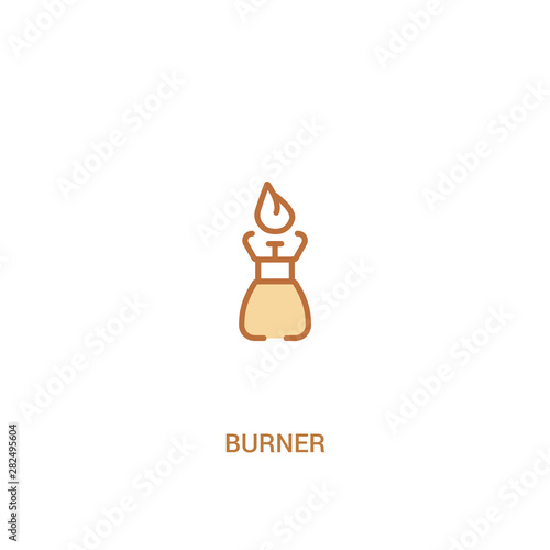 burner concept 2 colored icon. simple line element illustration. outline brown burner symbol. can be used for web and mobile ui/ux. © zaurrahimov