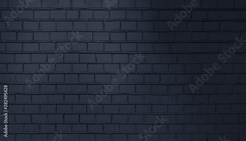 Abstract black brick wall pattern background and black backdrop, Blank copy space.