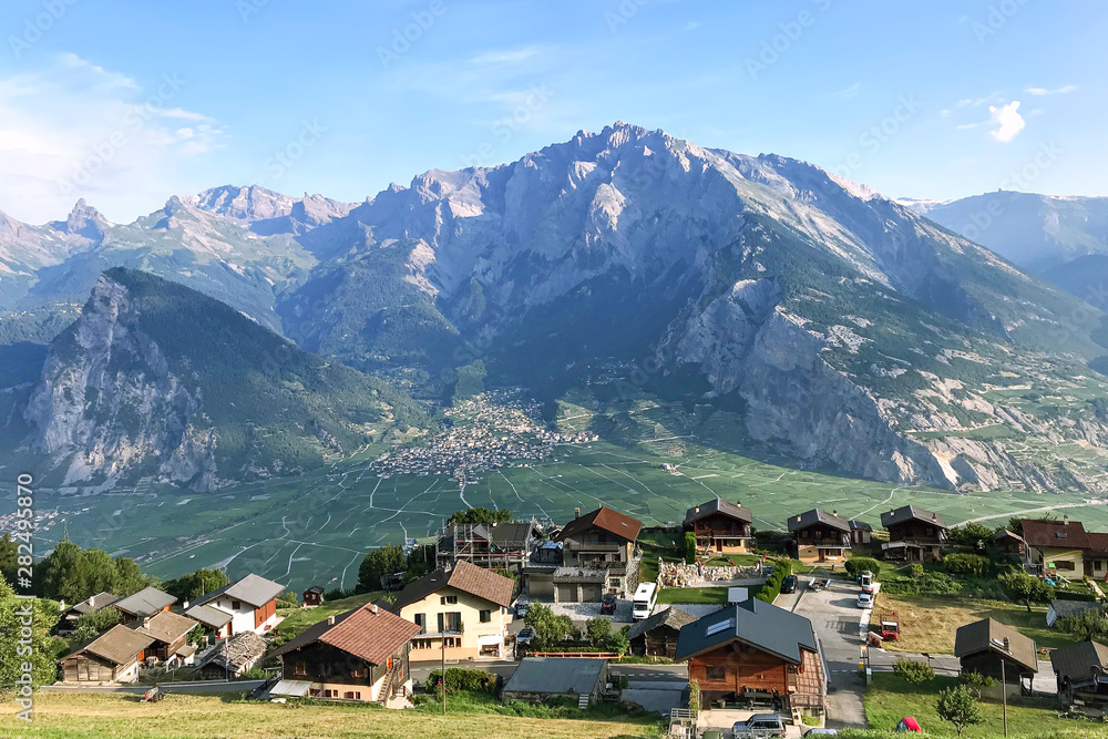 Alpine village in Switzerland.
