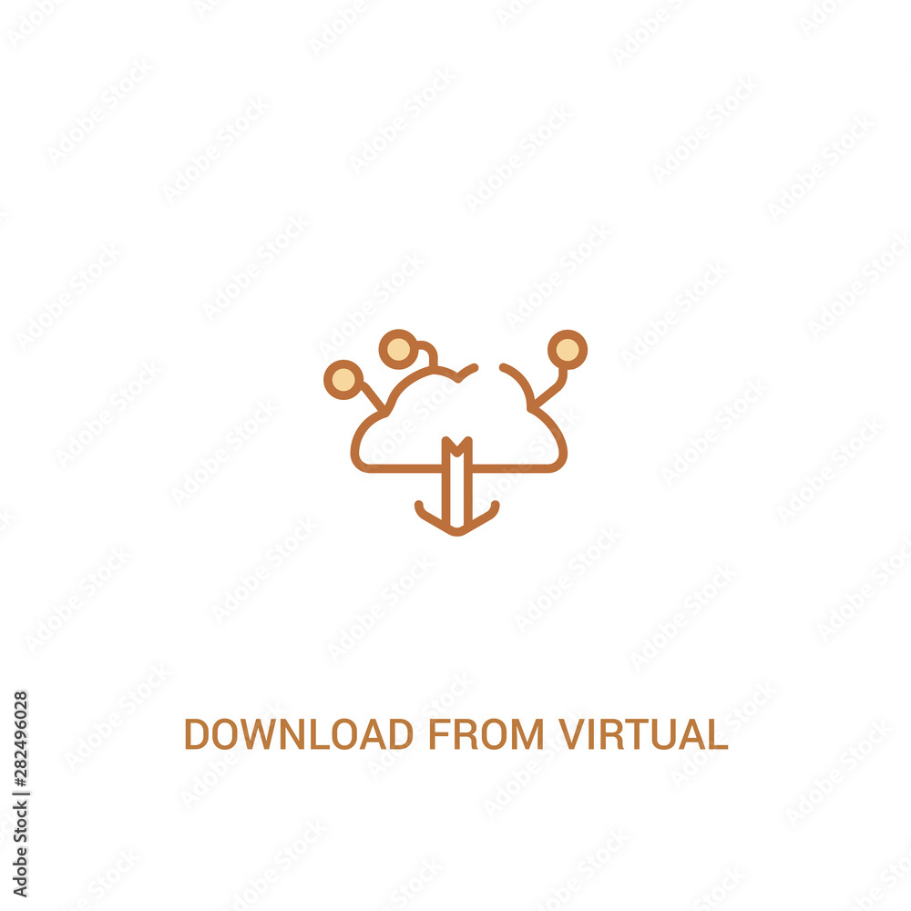 download from virtual cloud concept 2 colored icon. simple line element illustration. outline brown download from virtual cloud symbol. can be used for web and mobile ui/ux. download from virtual cloud concept 2 colored icon. simple line element illustration. outline brown download from virtual cloud symbol. can be used for web and mobile ui/ux.