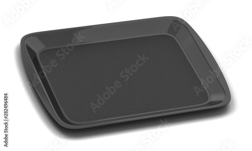 Blank plastic tray for food