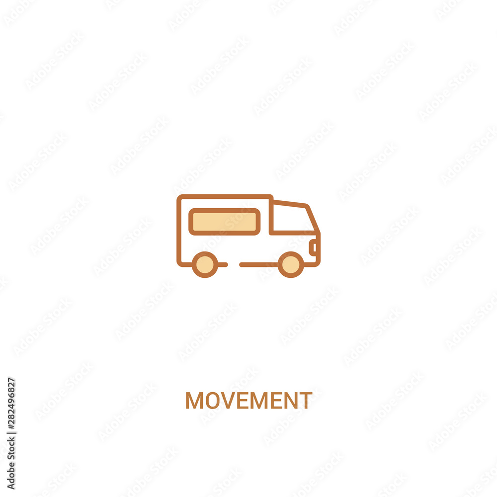 movement concept 2 colored icon. simple line element illustration. outline brown movement symbol. can be used for web and mobile ui/ux. movement concept 2 colored icon. simple line element illustration. outline brown movement symbol. can be used for web and mobile ui/ux.