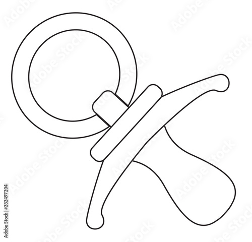 Babies Pacifier Line Drawing