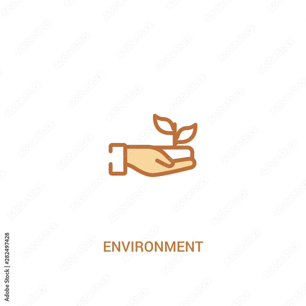 environment concept 2 colored icon. simple line element illustration. outline brown environment symbol. can be used for web and mobile ui/ux. environment concept 2 colored icon. simple line element illustration. outline brown environment symbol. can be used for web and mobile ui/ux.