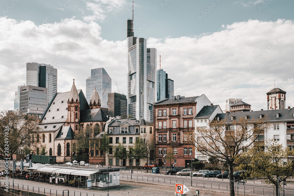 Panoramic view of Frankfurt am Main, Germany.