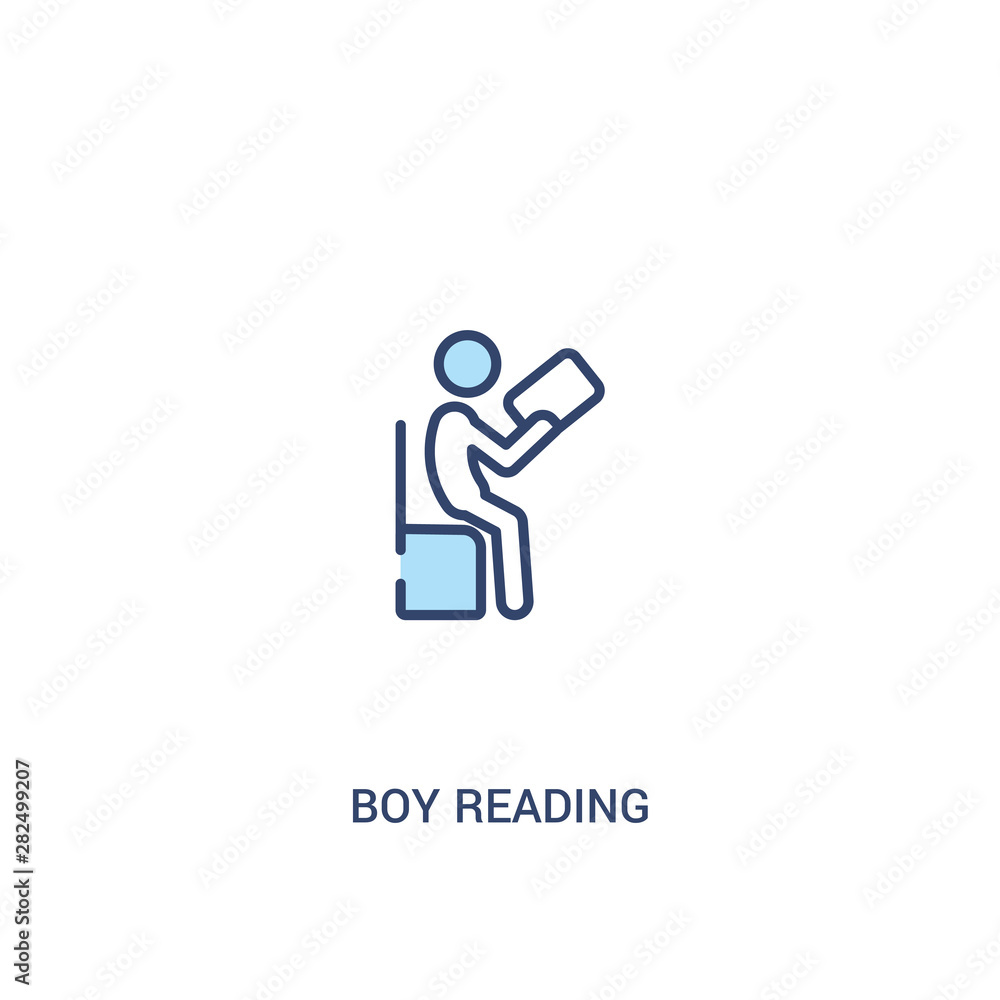 boy reading concept 2 colored icon. simple line element illustration. outline blue boy reading symbol. can be used for web and mobile ui/ux. boy reading concept 2 colored icon. simple line element illustration. outline blue boy reading symbol. can be used for web and mobile ui/ux.