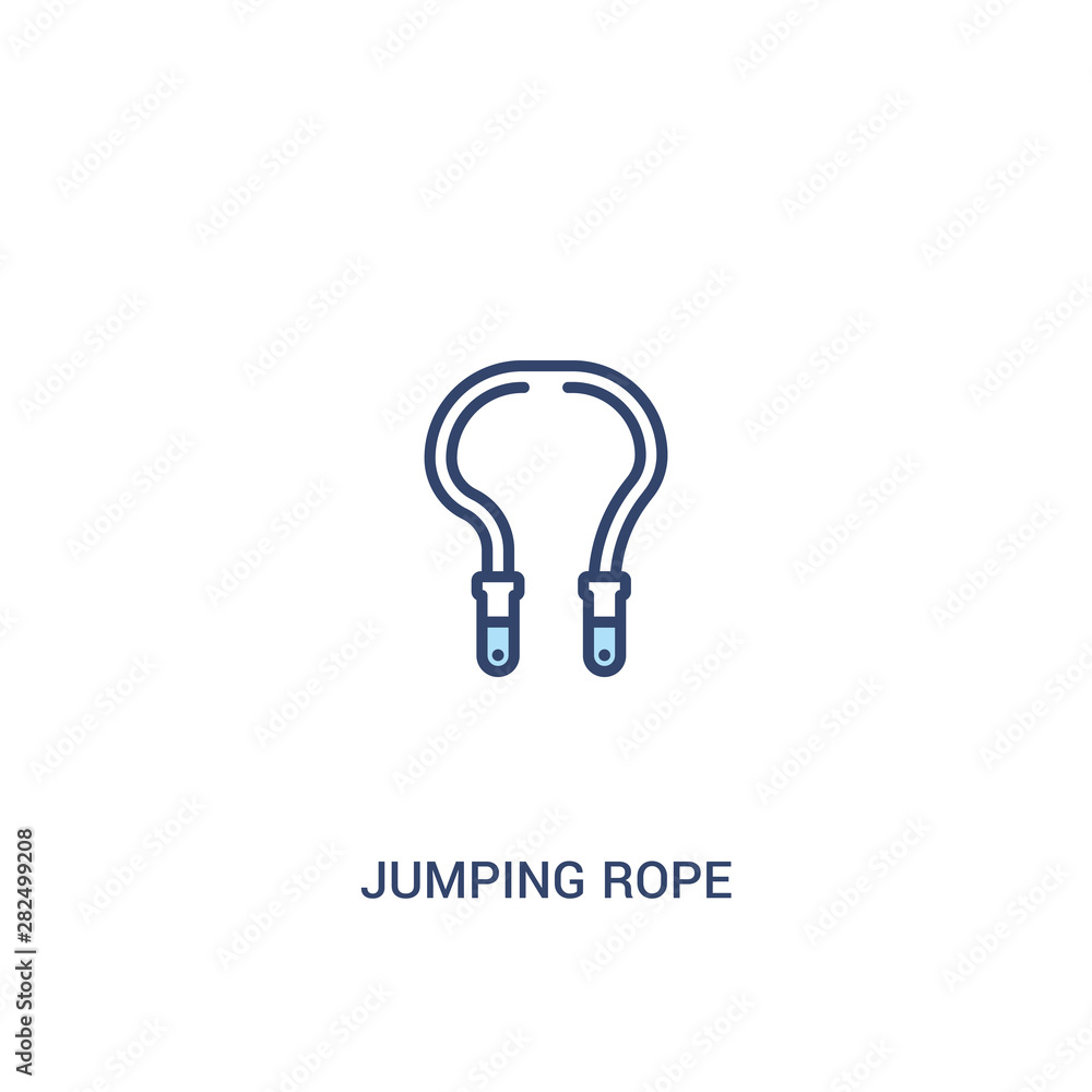 jumping rope concept 2 colored icon. simple line element illustration ...