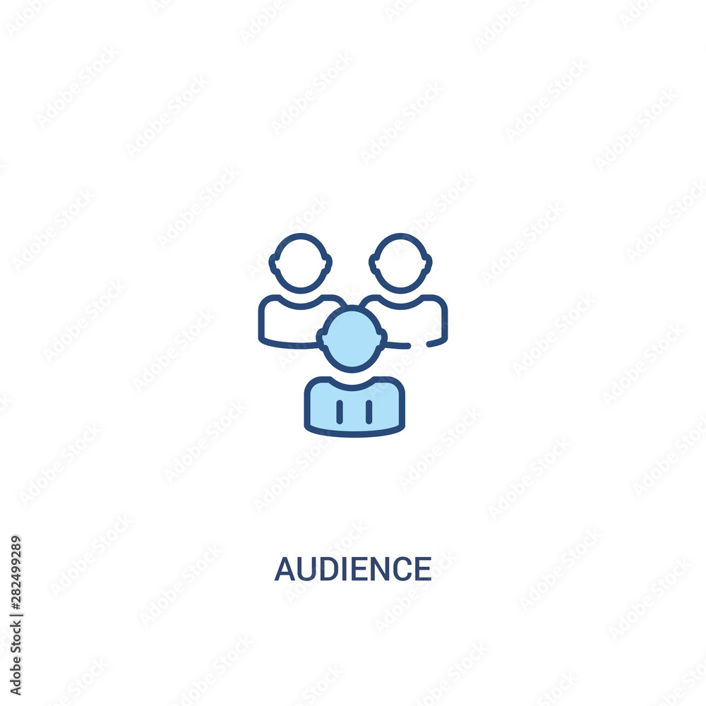 audience concept 2 colored icon. simple line element illustration. outline blue audience symbol. can be used for web and mobile ui/ux. audience concept 2 colored icon. simple line element illustration. outline blue audience symbol. can be used for web and mobile ui/ux.