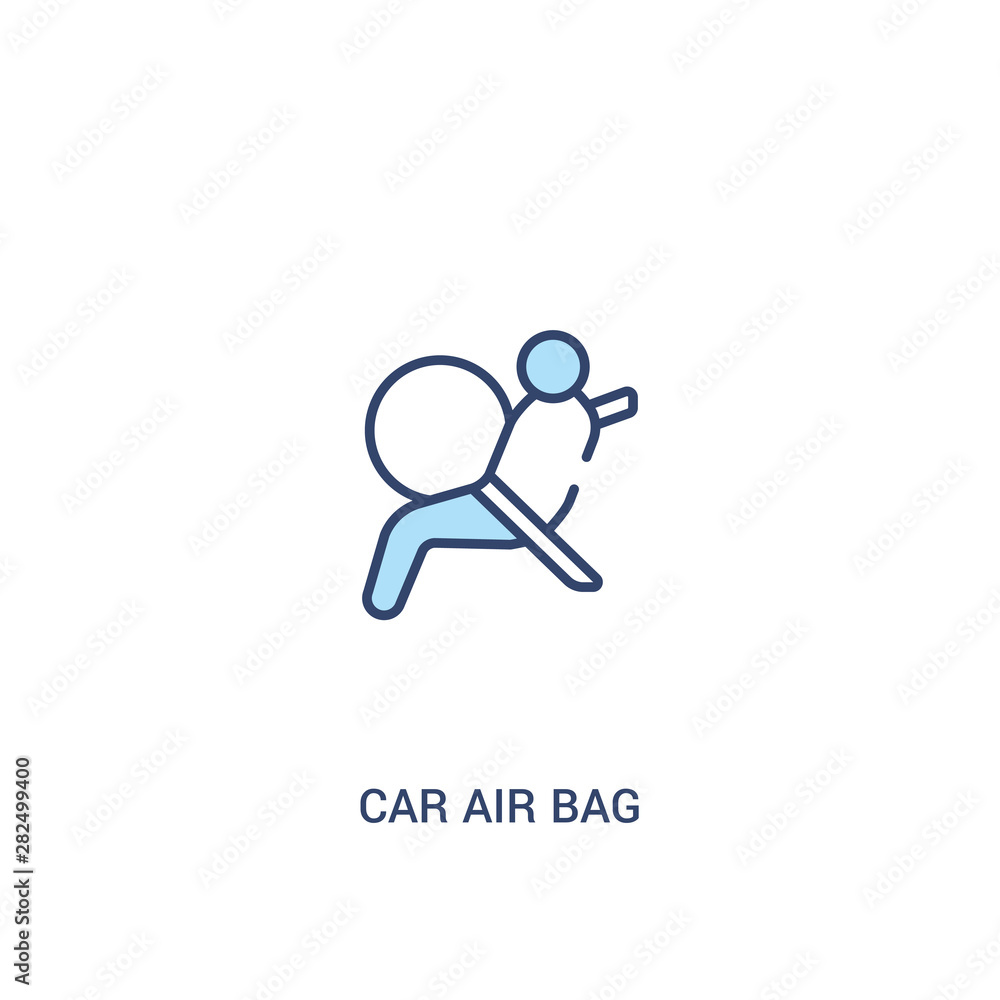 car air bag concept 2 colored icon. simple line element illustration. outline blue car air bag symbol. can be used for web and mobile ui/ux. car air bag concept 2 colored icon. simple line element illustration. outline blue car air bag symbol. can be used for web and mobile ui/ux.