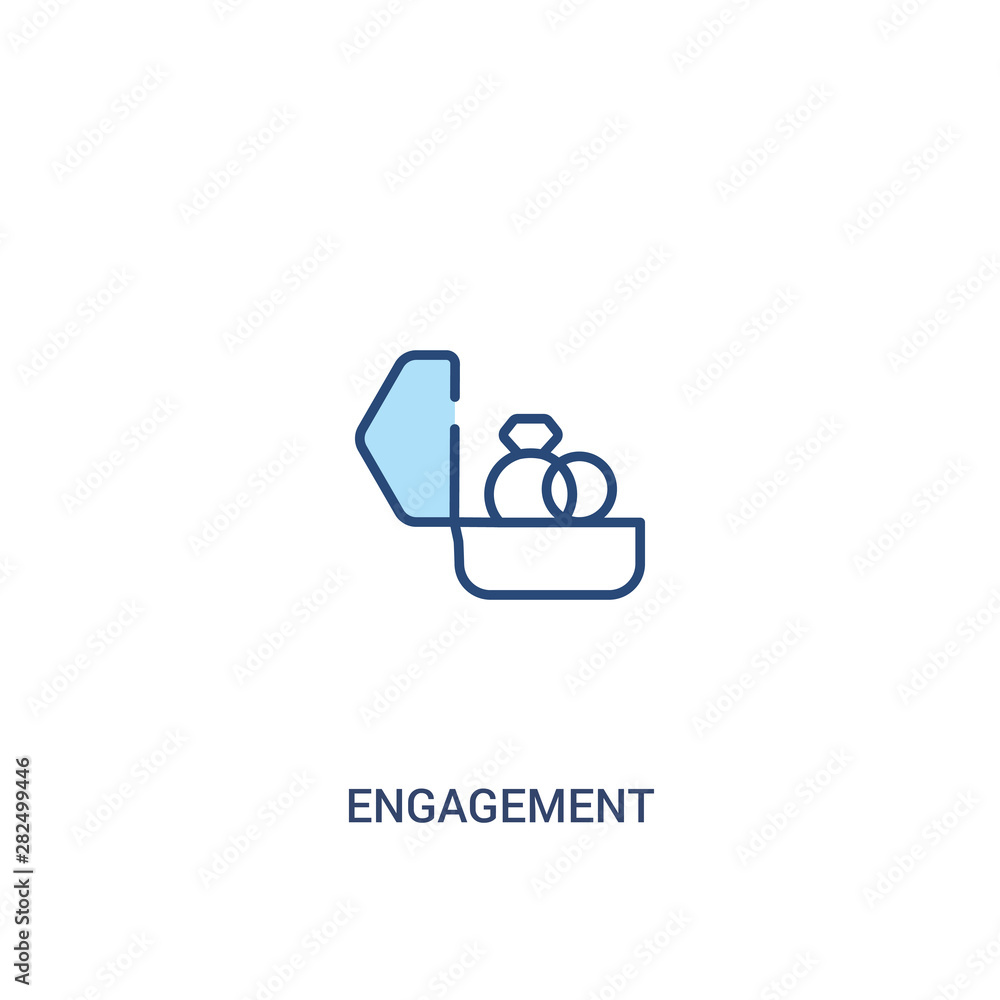 engagement concept 2 colored icon. simple line element illustration. outline blue engagement symbol. can be used for web and mobile ui/ux. engagement concept 2 colored icon. simple line element illustration. outline blue engagement symbol. can be used for web and mobile ui/ux.