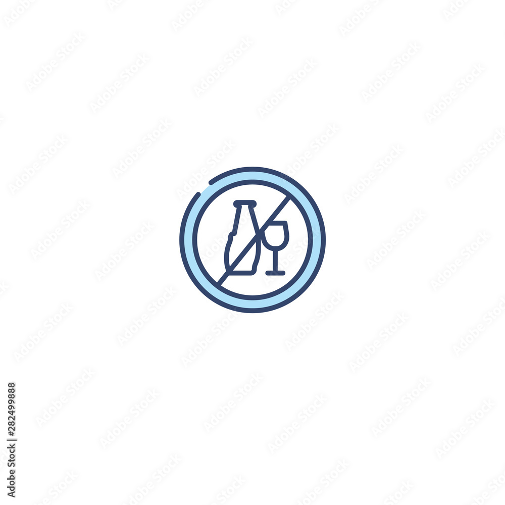   concept 2 colored icon. simple line element illustration. outline blue  symbol. can be used for web and mobile