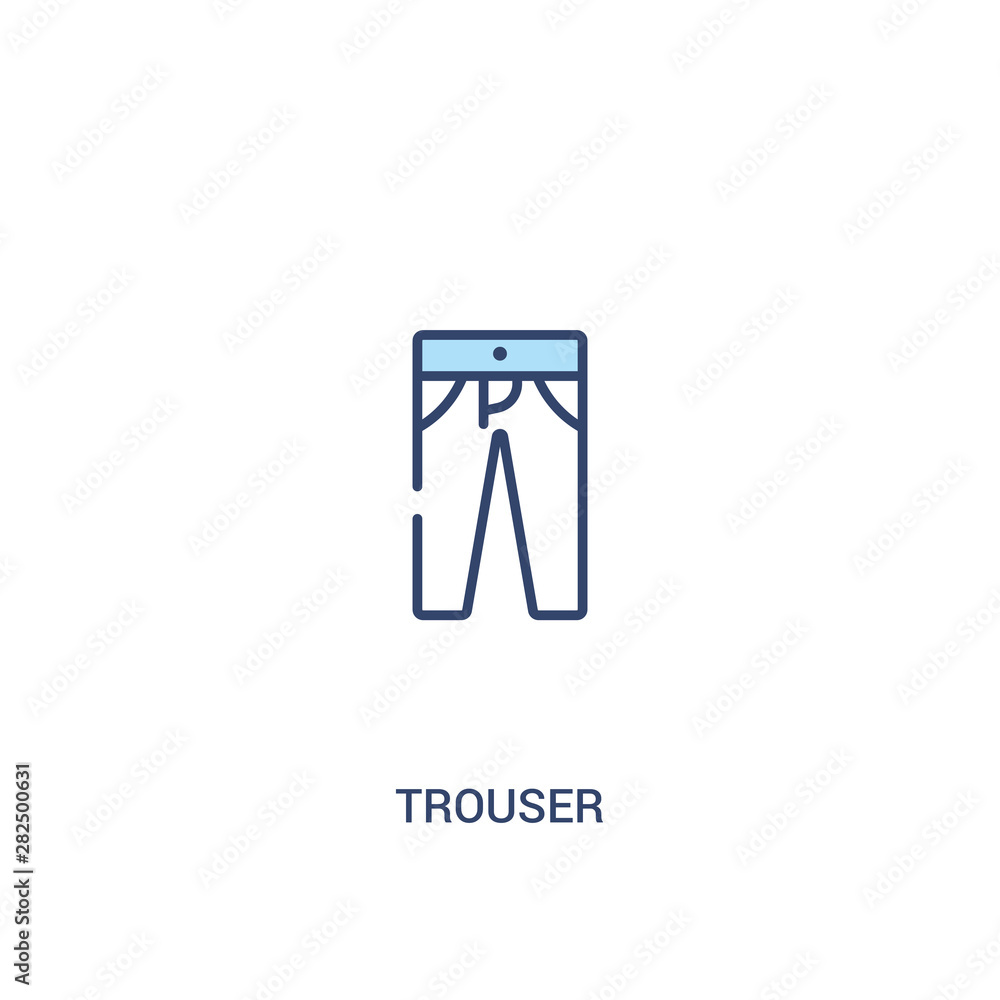 trouser concept 2 colored icon. simple line element illustration. outline blue trouser symbol. can be used for web and mobile ui/ux. trouser concept 2 colored icon. simple line element illustration. outline blue trouser symbol. can be used for web and mobile ui/ux.