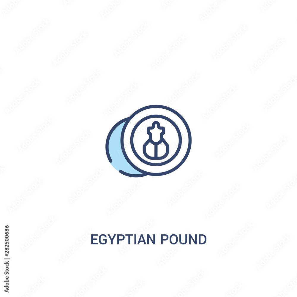 egyptian pound concept 2 colored icon. simple line element illustration. outline blue egyptian pound symbol. can be used for web and mobile ui/ux. egyptian pound concept 2 colored icon. simple line element illustration. outline blue egyptian pound symbol. can be used for web and mobile ui/ux.