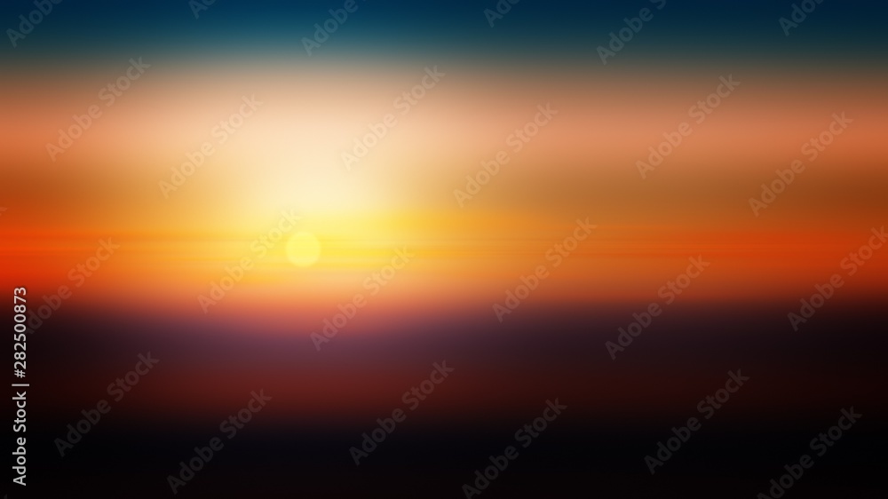 Sunset background illustration gradient abstract, template blurred.
