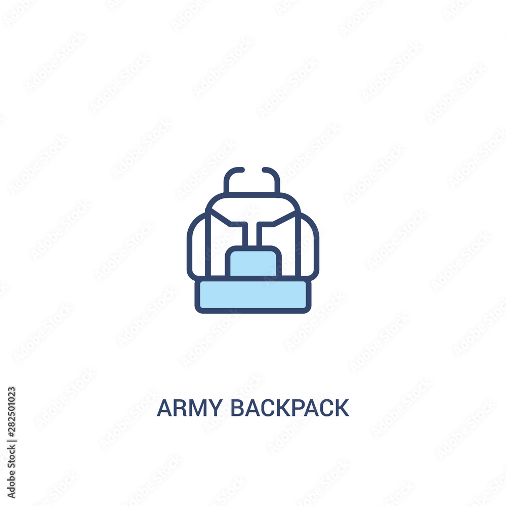 army backpack concept 2 colored icon. simple line element illustration. outline blue army backpack symbol. can be used for web and mobile ui/ux. army backpack concept 2 colored icon. simple line element illustration. outline blue army backpack symbol. can be used for web and mobile ui/ux.