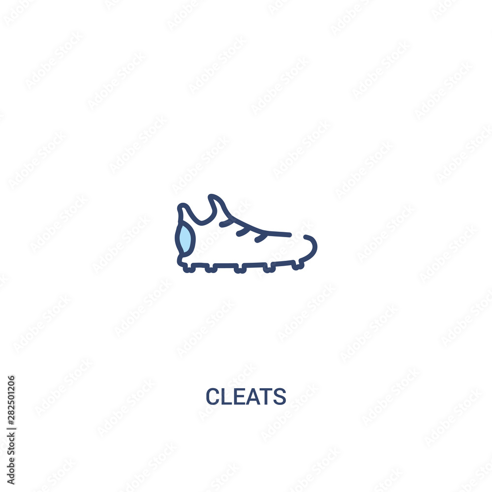 cleats concept 2 colored icon. simple line element illustration. outline blue cleats symbol. can be used for web and mobile ui/ux. cleats concept 2 colored icon. simple line element illustration. outline blue cleats symbol. can be used for web and mobile ui/ux.