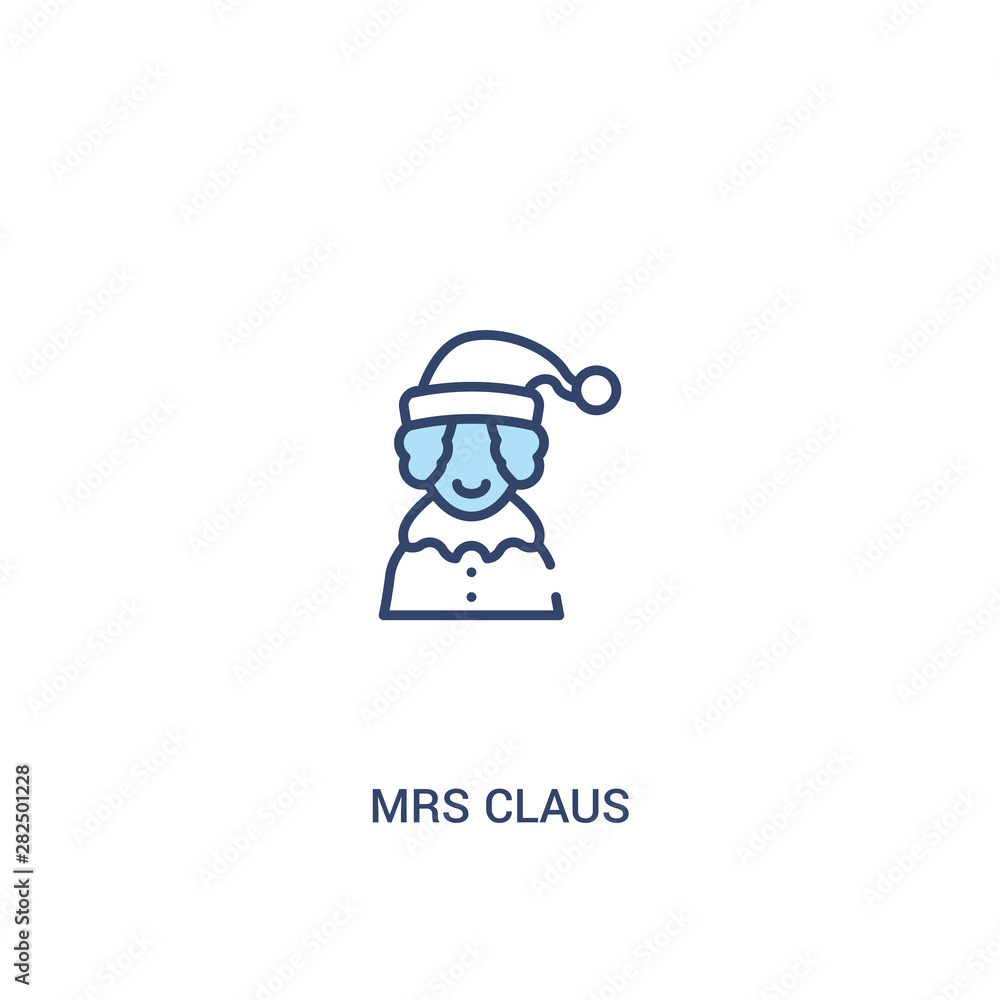 mrs claus concept 2 colored icon. simple line element illustration. outline blue mrs claus symbol. can be used for web and mobile ui/ux. mrs claus concept 2 colored icon. simple line element illustration. outline blue mrs claus symbol. can be used for web and mobile ui/ux.